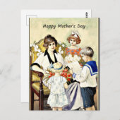 Glücklicher Muttertag, Vintage Darstellung Postkarte (Vorne/Hinten)