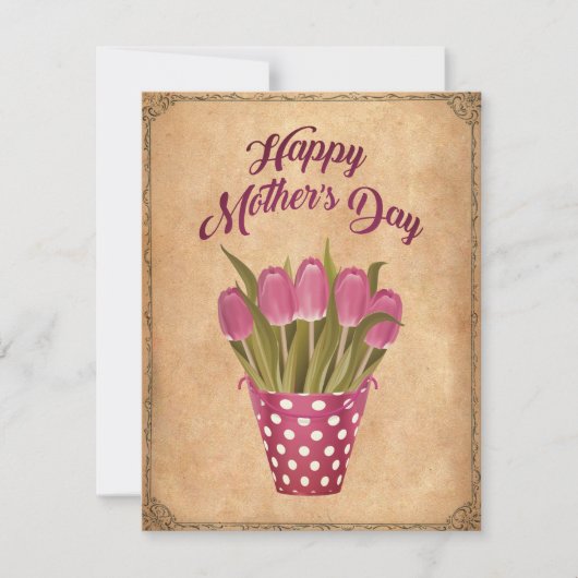 Glücklicher Muttertag Vintage Feiertagskarte (Vorderseite)