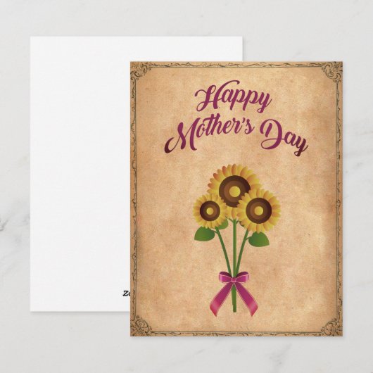 Glücklicher Muttertag Vintage Feiertagskarte (Vorne/Hinten)