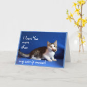 Glücklicher Muttertag von der Katze Karte (Gelbe Blume)