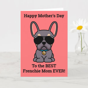 Glücklicher Muttertag von Hund Lilac Tan Frenchie Karte