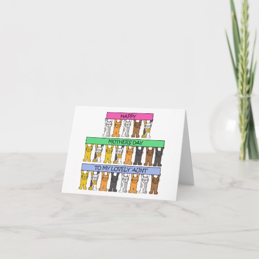 Glücklicher Muttertag wie eine Tante für mich Karte (Vorderseite)