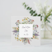 Glücklicher Muttertag Wiesen Blumenkarte (Stehend Vorderseite)