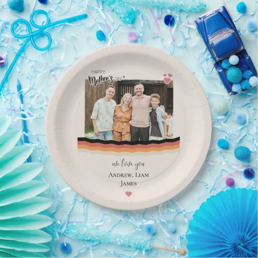 Glücklicher Muttertag, wir Liebe Sie Pappteller (Party)