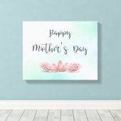 Glücklicher Muttertag zur Mama mit Blume Leinwanddruck (Insitu (Holzboden))