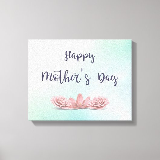Glücklicher Muttertag zur Mama mit Blume Leinwanddruck (Vorderseite)
