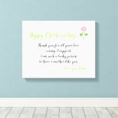 Glücklicher Muttertag zur Mama mit Liebe Leinwanddruck (Insitu (Holzboden))