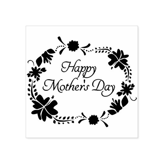 Glücklicher Muttertagskreis Gummistempel (Prägung)