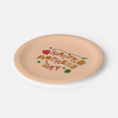 Glücklicher Muttertagspass Pappteller (Schrägansicht)