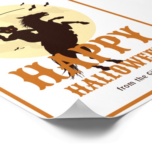 glücklicher Name der Sillouette Poster (Ecke)