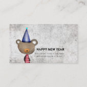 GLÜCKLICHER NEUJAHRESBAR VISITENKARTE (Rückseite)