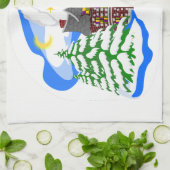 Glücklicher Neujahrsgruß Geschirrtuch (Gefaltet)