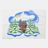 Glücklicher Neujahrsgruß Geschirrtuch (Horizontal)