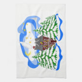 Glücklicher Neujahrsgruß Geschirrtuch (Vertikal)