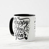 Glücklicher Neujahrskaffee Tasse (Vorderseite Links)