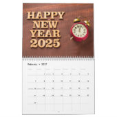Glücklicher Neujahrskalender 2025 Kalender (Feb 2027)