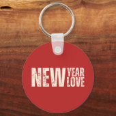 Glücklicher Neujahrstag Neue Liebe Schlüsselanhänger (Vorderseite)