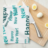 glücklicher Neujahrstext Handtuch (Viertel Falte)