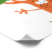 glücklicher niedlicher Cartoon-Abc-Alphabet Poster (Ecke)