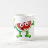 Glücklicher niedlicher Wassermelonefruchtcharakter Kaffeetasse (Mittel)