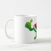 Glücklicher niedlicher Wassermelonefruchtcharakter Kaffeetasse (Links)