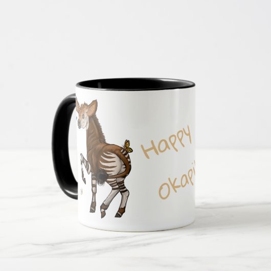 Glücklicher Okapi! Tasse (Vorderseite Links)