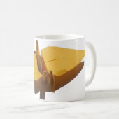 glücklicher Origami-Kranich Kaffeetasse (VorderseiteRechts)