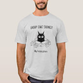 Glücklicher Ort Box Katze Süßes Shirt (Vorderseite)