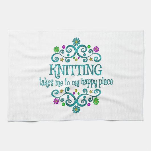 Glücklicher Ort Geschirrtuch (Horizontal)