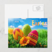 glücklicher Oster Feiertagspostkarte (Vorne/Hinten)