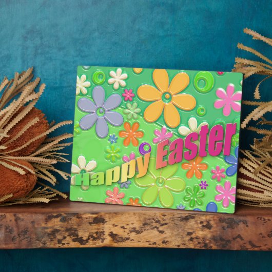 glücklicher Oster Fotoplatte (Seite)