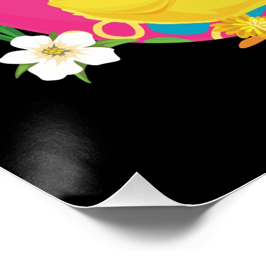 glücklicher Oster Poster (Ecke)