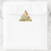 glücklicher Ostergel Dreieckiger Aufkleber (Tasche)