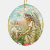 glücklicher Ostergel Keramikornament (Links)