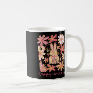 Glücklicher Osterhase Boho Ostern Coquette Floral Kaffeetasse