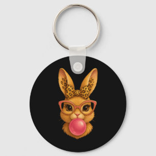 Glücklicher Osterhase Coquette Bogen Osterhase Mäd Schlüsselanhänger