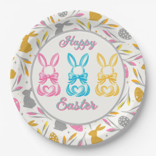 Glücklicher Osterhase Coquette Pappteller