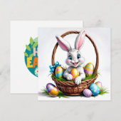 glücklicher Osterhase Feiertagskarte (Vorne/Hinten)