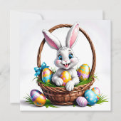 glücklicher Osterhase Feiertagskarte (Vorderseite)
