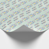 Glücklicher Osterhase Geschenkpapier (Ecke)