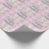 Glücklicher Osterhase Geschenkpapier (Ecke)