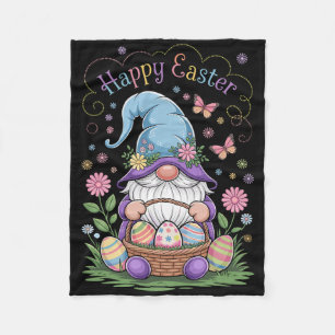 Glücklicher Osterhase Gnom Umarmen Ostereier Gnom Fleecedecke