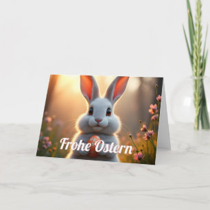 Glücklicher Osterhase im Zauber des Frühlings Karte