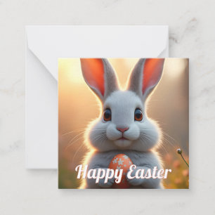 Glücklicher Osterhase in der Magie des Frühlings Mitteilungskarte