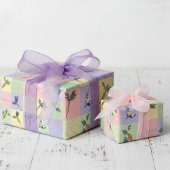 Glücklicher Osterhase & Karotten Quadrate Geschenkpapier