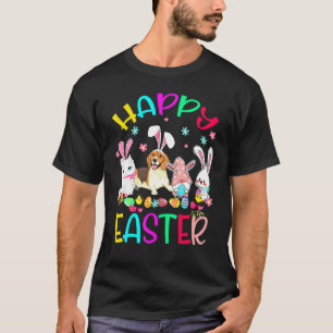 Glücklicher Osterhase Katze Beagle Gnome Passende  T-Shirt