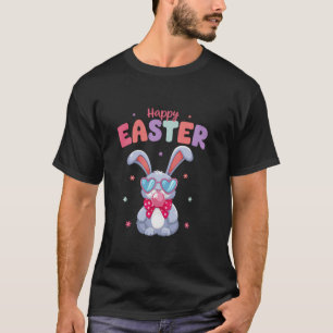 Glücklicher Osterhase mit Blasenschirmbrille T-Shirt