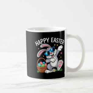 Glücklicher Osterhase mit Sonnenbrille Dabbing Kin Kaffeetasse