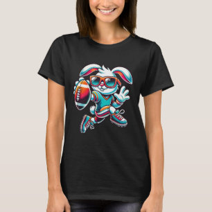 Glücklicher Osterhase Quarterback Receiver Footbal T-Shirt
