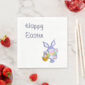 Glücklicher Osterhase Serviette (Beispiel)